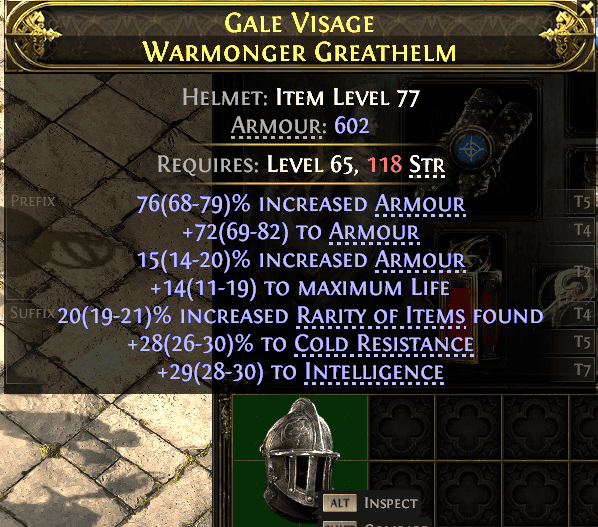 Gale Visage Warmonger Greathelm#685201