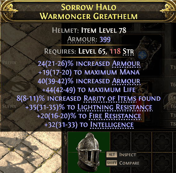 Sorrow Halo Warmonger Greathelm#304143