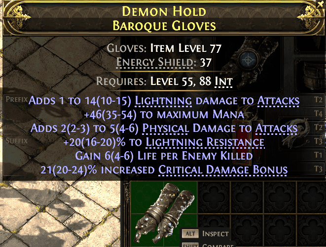 Demon Hold Baroque Gloves#511146