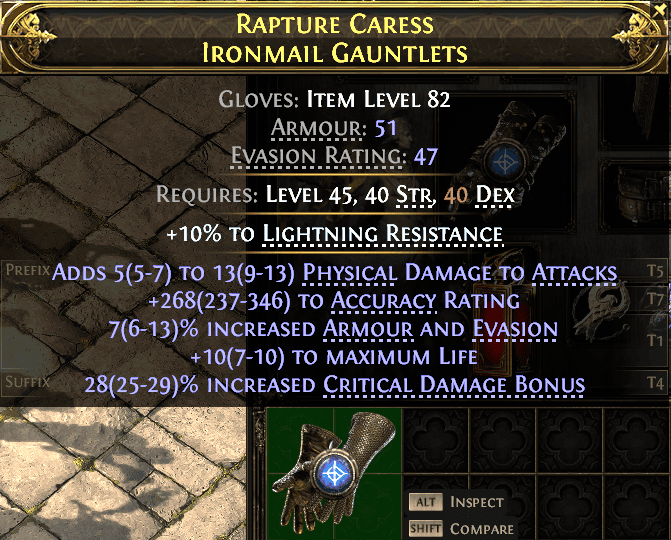 Rapture Caress Ironmail Gauntlets#225082