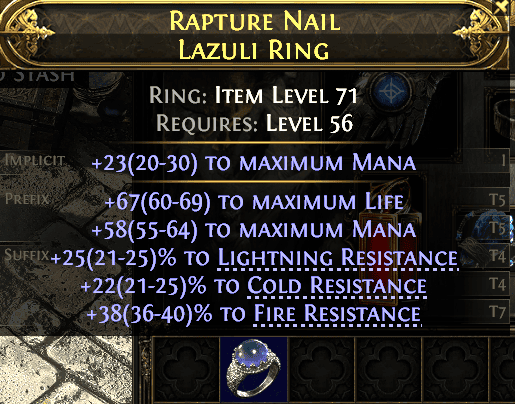 Rapture Nail Lazuli Ring#60463