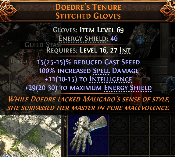 Doedre'S Tenure Stitched Gloves#379526