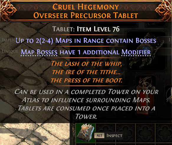 Cruel Hegemony Overseer Precursor Tablet#683608