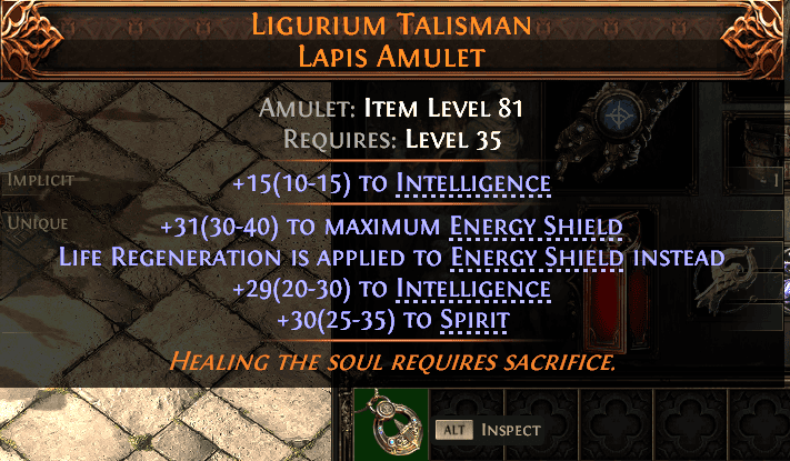 Ligurium Talisman Lapis Amulet#974248