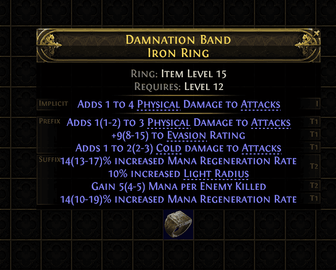 Damnation Band Iron Ring#15160