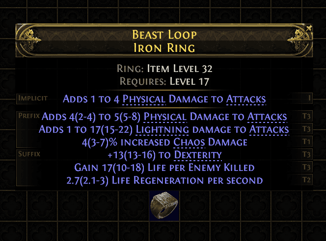 Beast Loop 1Ron Ring#845376