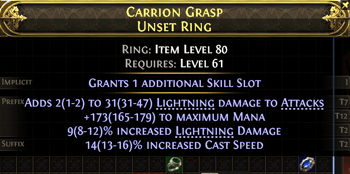 Carrion Grasp Unset Ring#900614