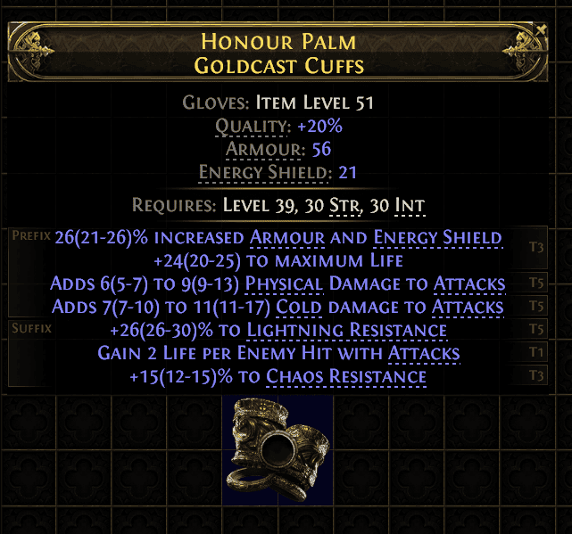 Honour Palm Goldcast Cuffs#39966