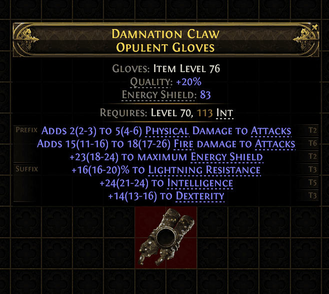 Damnation Claw Opulent Gloves#317818