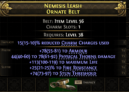 Nemesis Leash Ornate Belt#672126