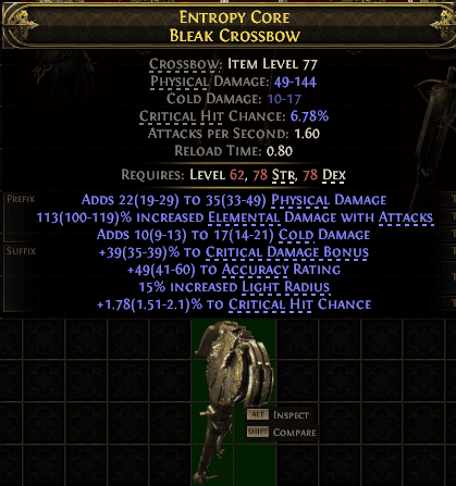 Entropy Core Bleak Crossbow#286979