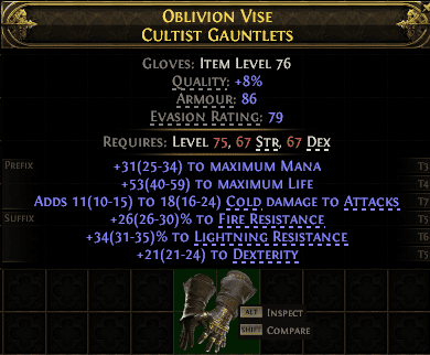 Oblivion Vise Cultist Gauntlets#415465