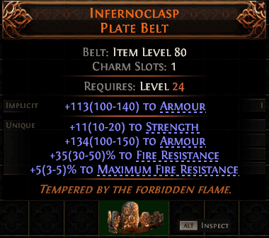 Infernoclasp Plate Belt#138316