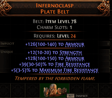 Infernoclasp Plate Belt#856083