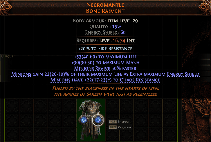 Necromantle Bone Raiment#610879