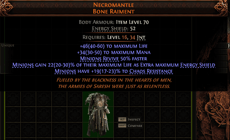 Necromantle Bone Raiment#83130