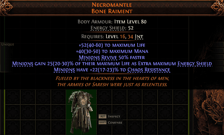 Necromantle Bone Raiment#561095