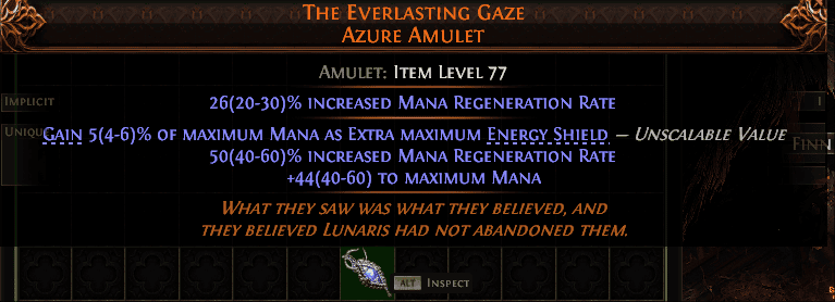 The Everlasting Gaze Azure Amulet#144670