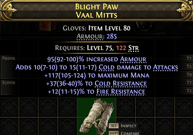 Blight Paw Vaal Mitts#718269