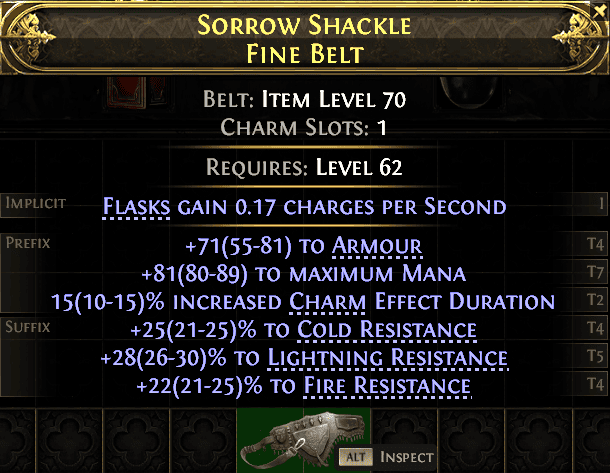 Sorrow Shackle Fine Belt#404356
