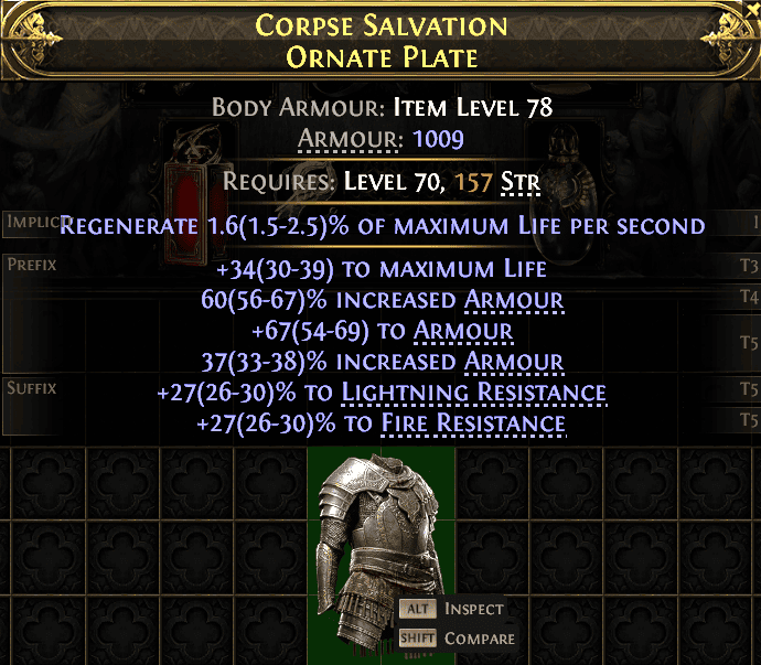Corpse Salvation Ornate Plate#471558