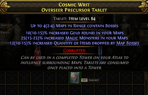 Cosmic Writ Overseer Precursor Tablet#254679