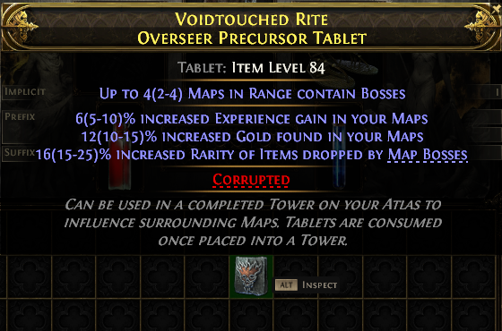 Voidtouched Rite Overseer Precursor Tablet#814590