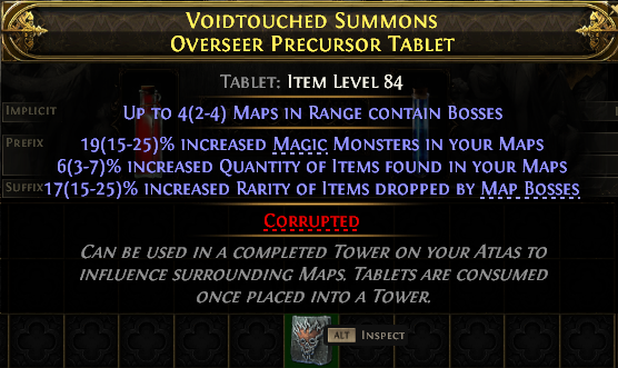 Voidtouched Summons Overseer Precursor Tablet#683475