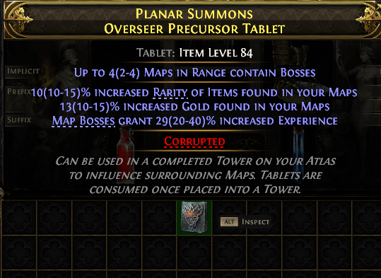 Planar Summons Overseer Precursor Tablet#862676