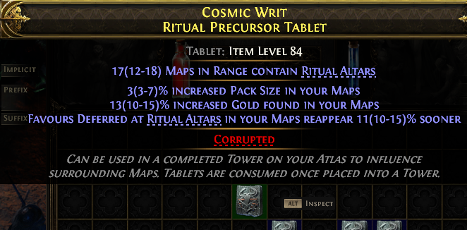 Cosmic Writ Ritual Precursor Tablet#967377