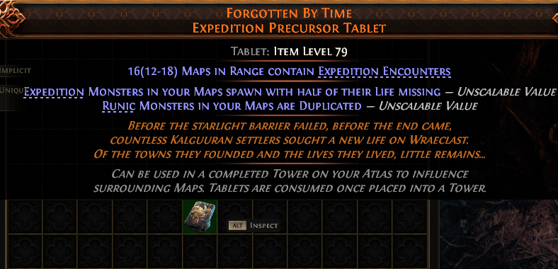 Forgotten By Time Expedition Precursor Tablet#842815