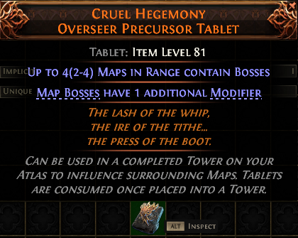 Cruel Hegemony Overseer Precursor Tablet#542481