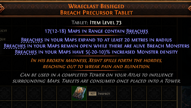 Wraeclast Besieged Breach Precursor Tablet#767540