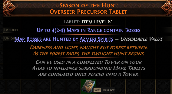Season Of The Hunt Overseer Precursor Tablet#146867