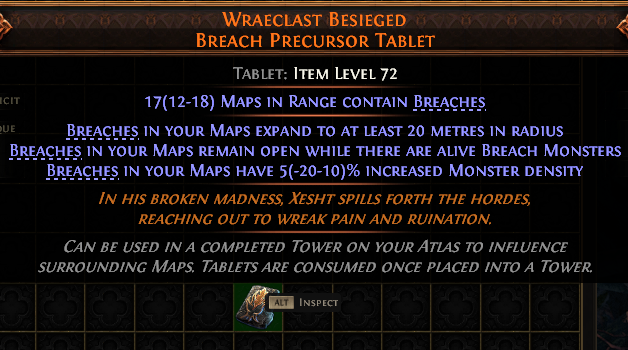 Wraeclast Besieged Breach Precursor Tablet#533497