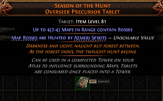 Season Of The Hunt Overseer Precursor Tablet#997823