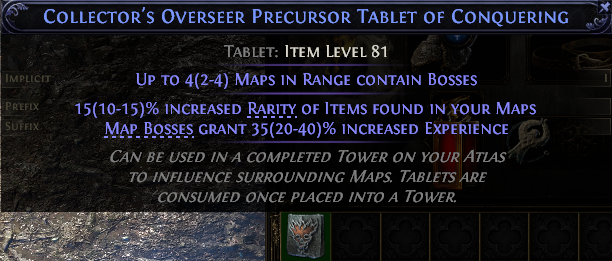 Collector'S Overseer Precursor Tablet Of Conquering#496729
