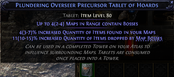 Plundering Overseer Precursor Tablet Of Hoards#555322