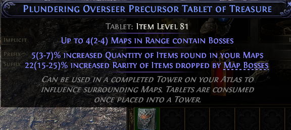 Plundering Overseer Precursor Tablet Of Treasure#359083