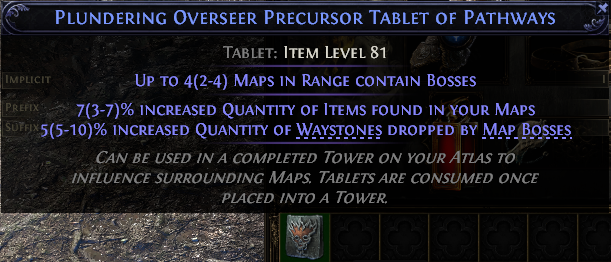 Plundering Overseer Precursor Tablet Of Pathways#732097