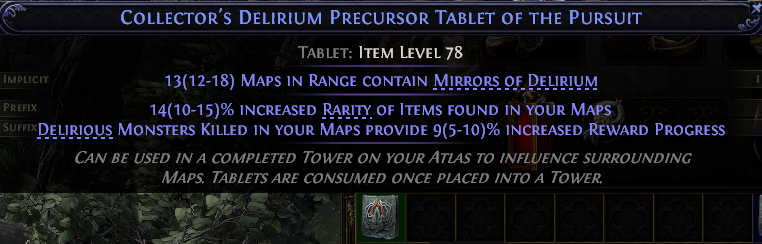 Collector'S Delirium Precursor Tablet Of The Pursuit#901761