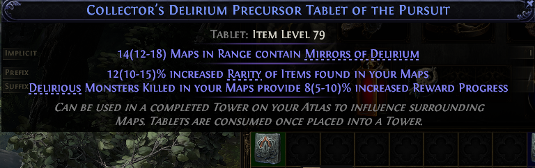 Collector'S Delirium Precursor Tablet Of The Pursuit#841754