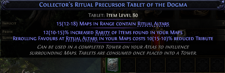 Collector'S Ritual Precursor Tablet Of The Dogma#269820