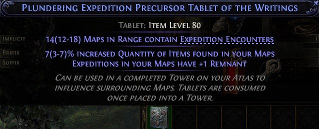 Plundering Expedition Precursor Tablet Of The Writings#292198
