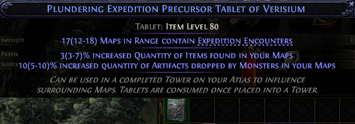 Plundering Expedition Precursor Tablet Of Verisium#775505
