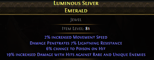 Luminous Sliver Emerald