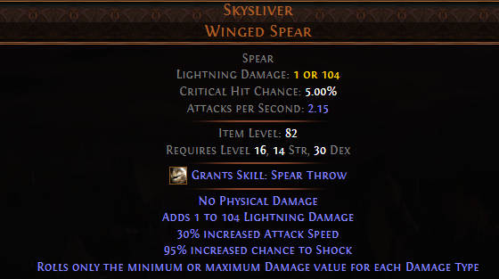 Skysliver Winged Spear