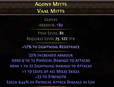 Agony Mitts Vaal Mitts