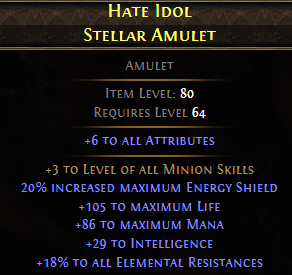 Hate Idol Stellar Amulet