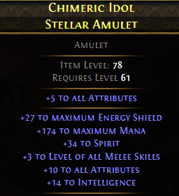 Chimeric Idol Stellar Amulet